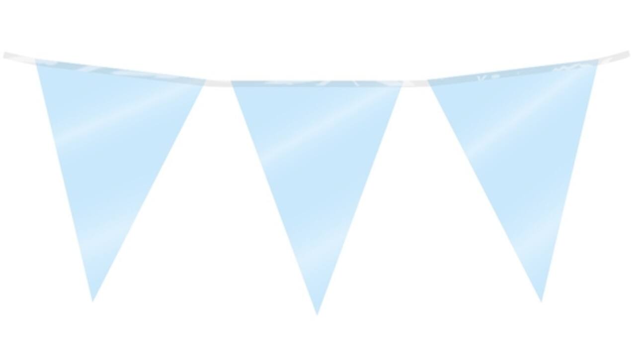 Party Flag Foil Baby Blue