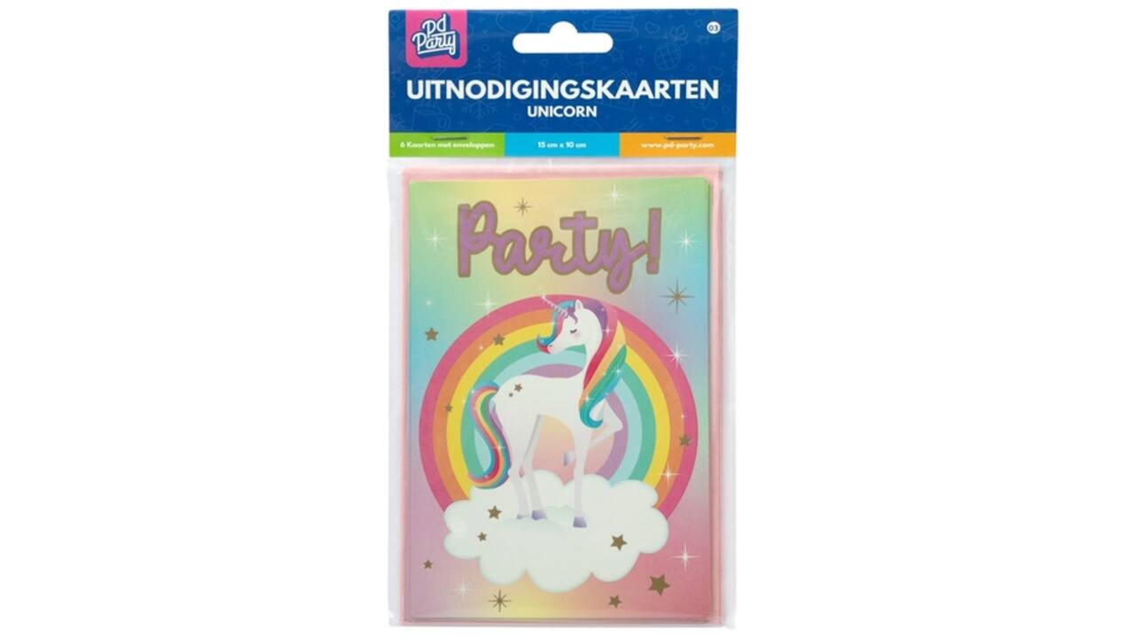 Uitnodigingskaarten Unicorn