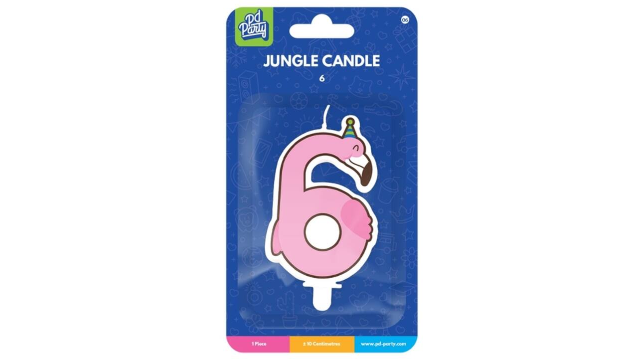 Jungle candle 6 Flamingo