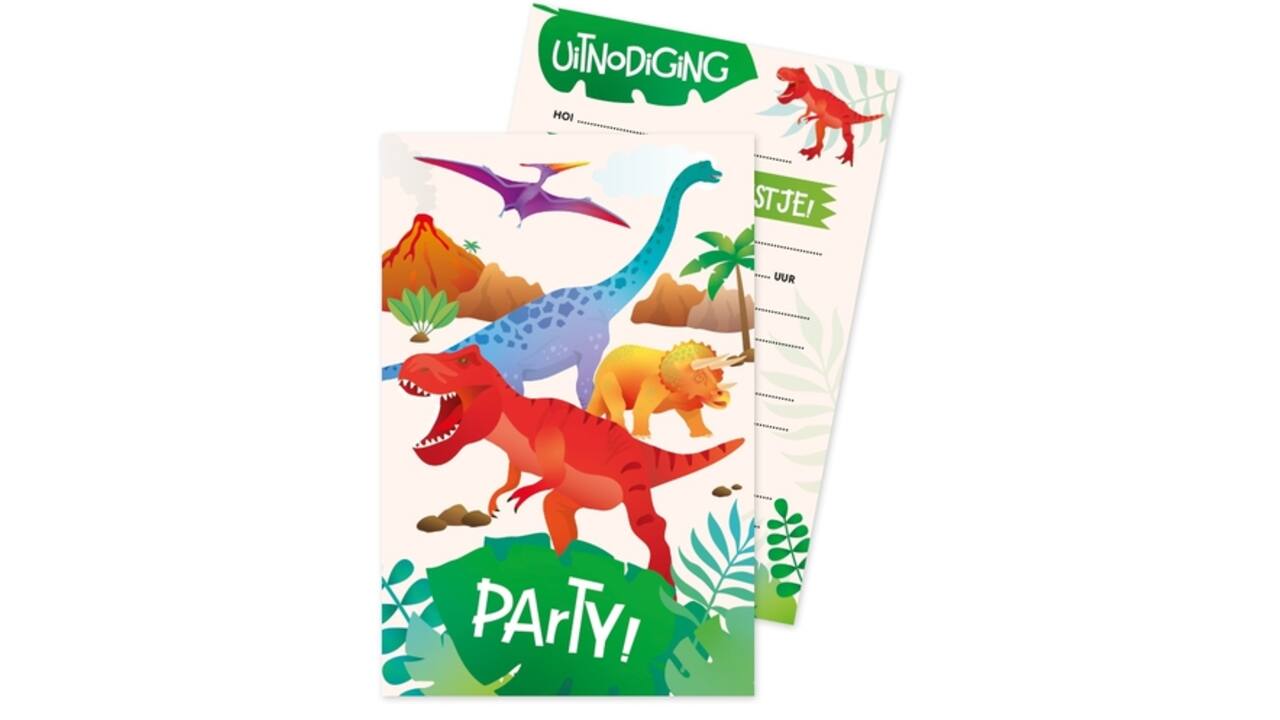 Uitnodigingskaarten Dino