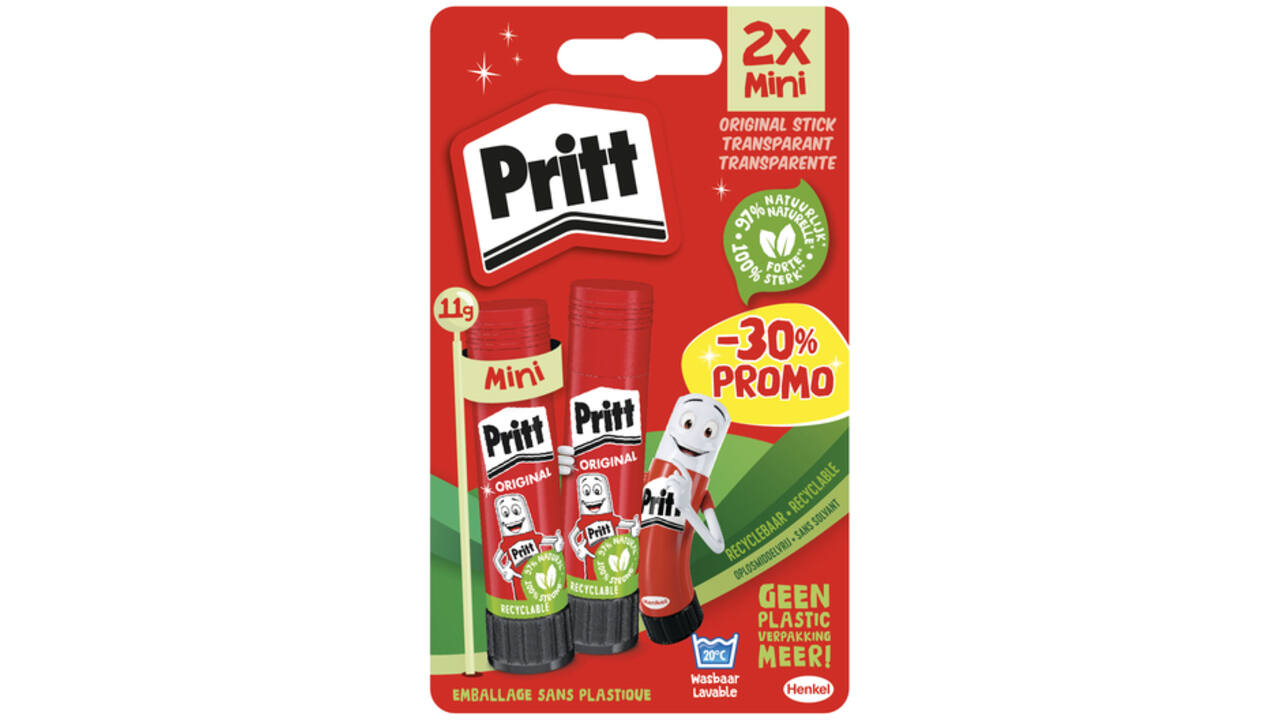 Lijmstift Pritt Stick Original 11gr blister à 2 stuks Promo