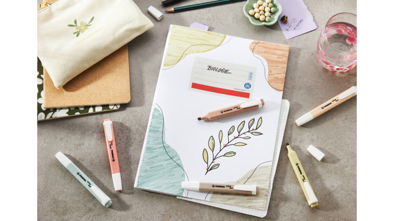 Markeerstift STABILO Swing cool nature colors deskset 18 stuks