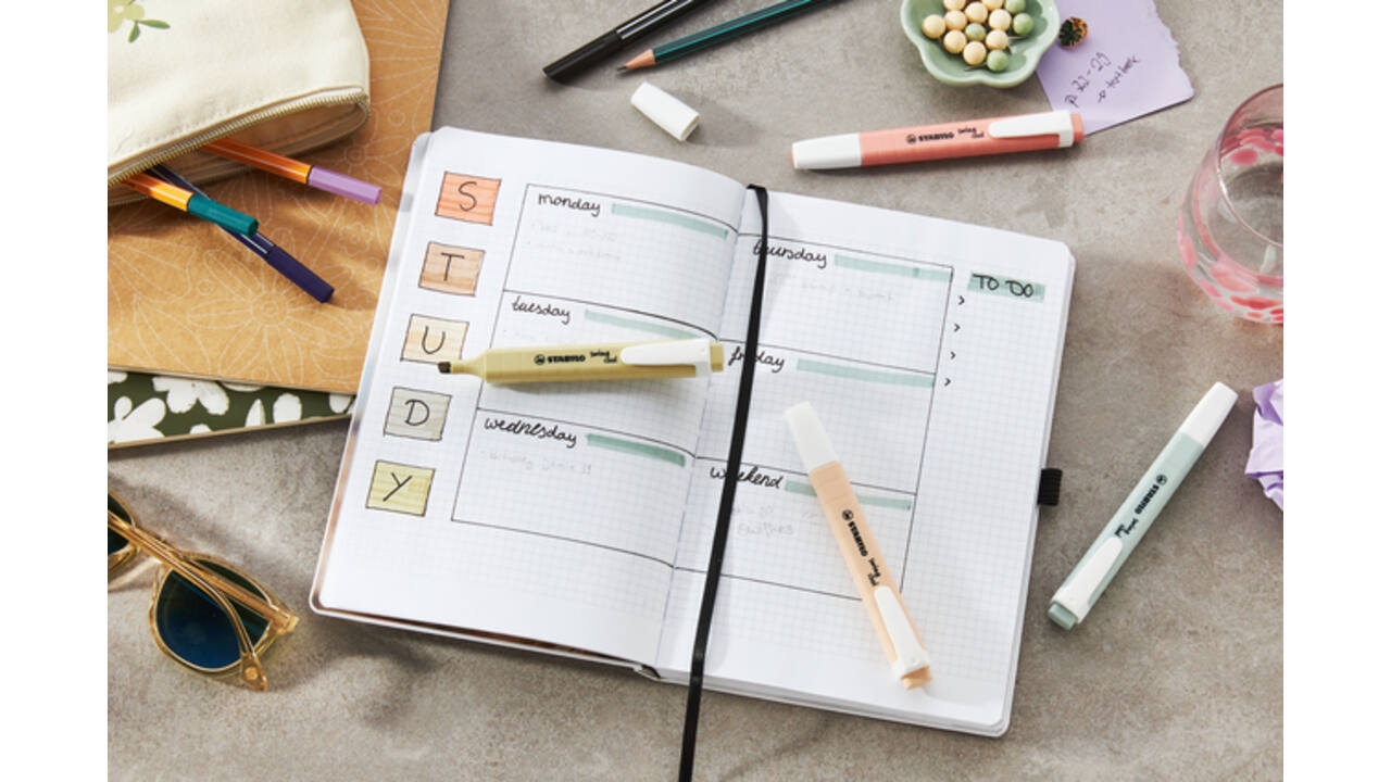 Markeerstift STABILO Swing cool nature colors deskset 18 stuks