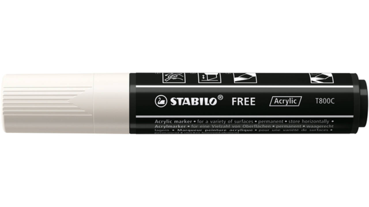 Acrylmarker STABILO Free Acrylic T800C wit