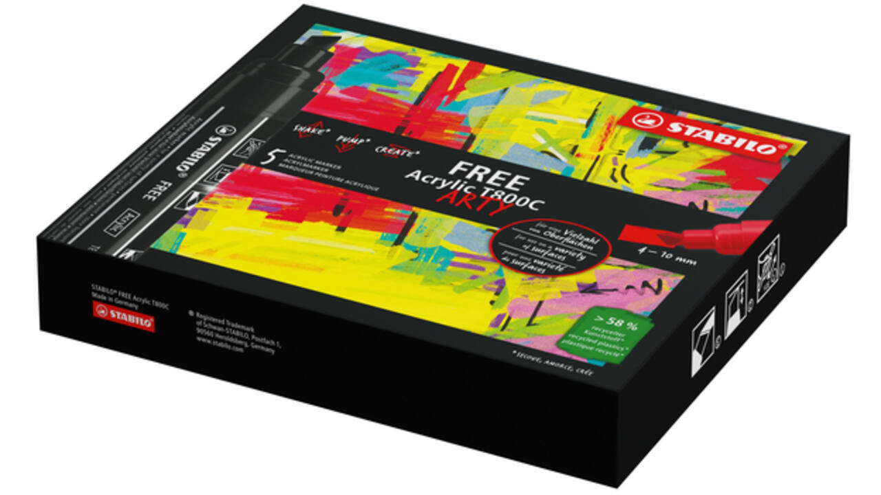 Acrylmarker STABILO Free Acrylic T800C wit