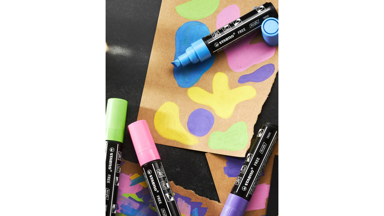 Acrylmarker STABILO Free Acrylic T800C karmijnrood