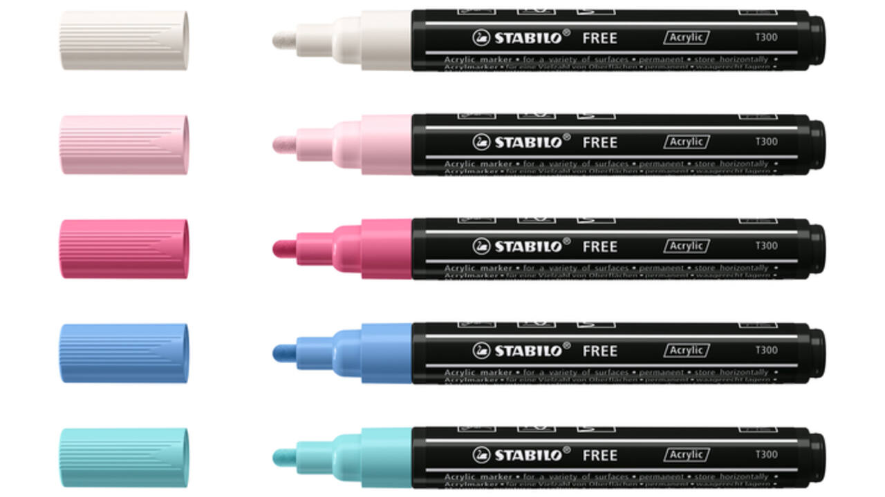 Acrylmarker STABILO Free Acrylic T300 Candy assorti 5 stuks