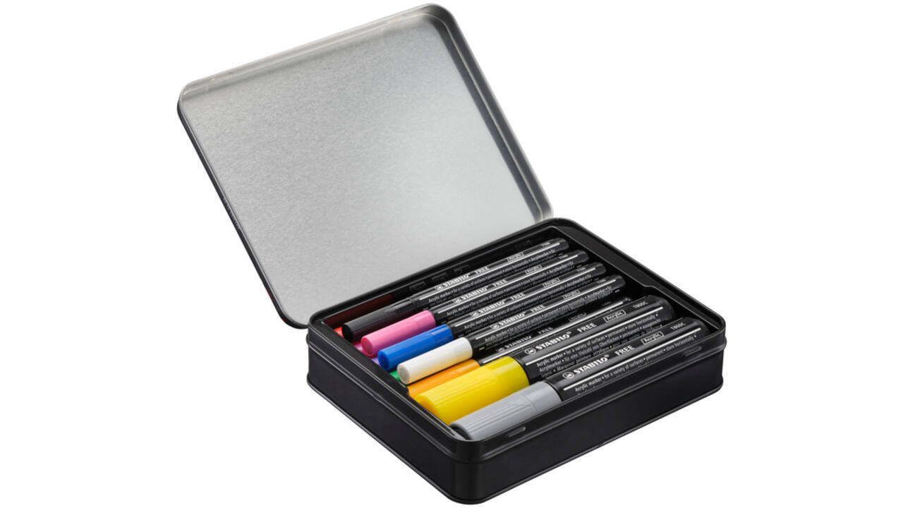 Acrylmarker STABILO Free Acrylic Starter Kit assorti 11 stuks