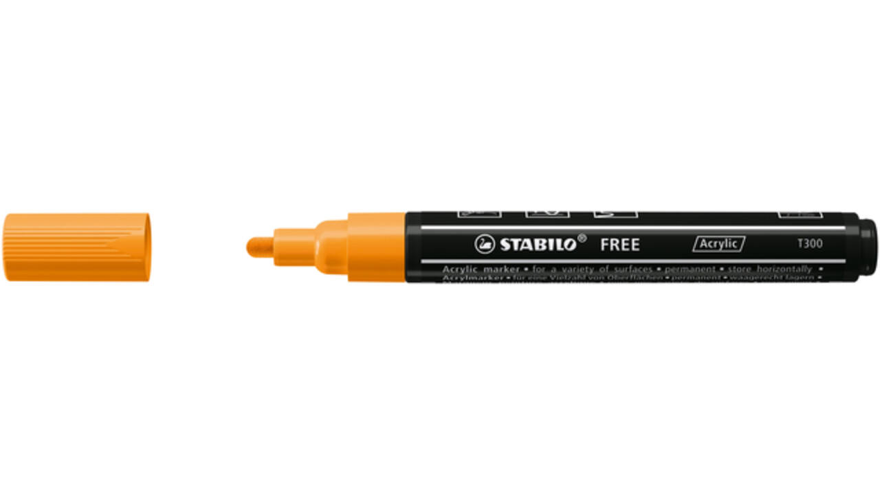 Acrylmarker STABILO Free Acrylic T300 oranje