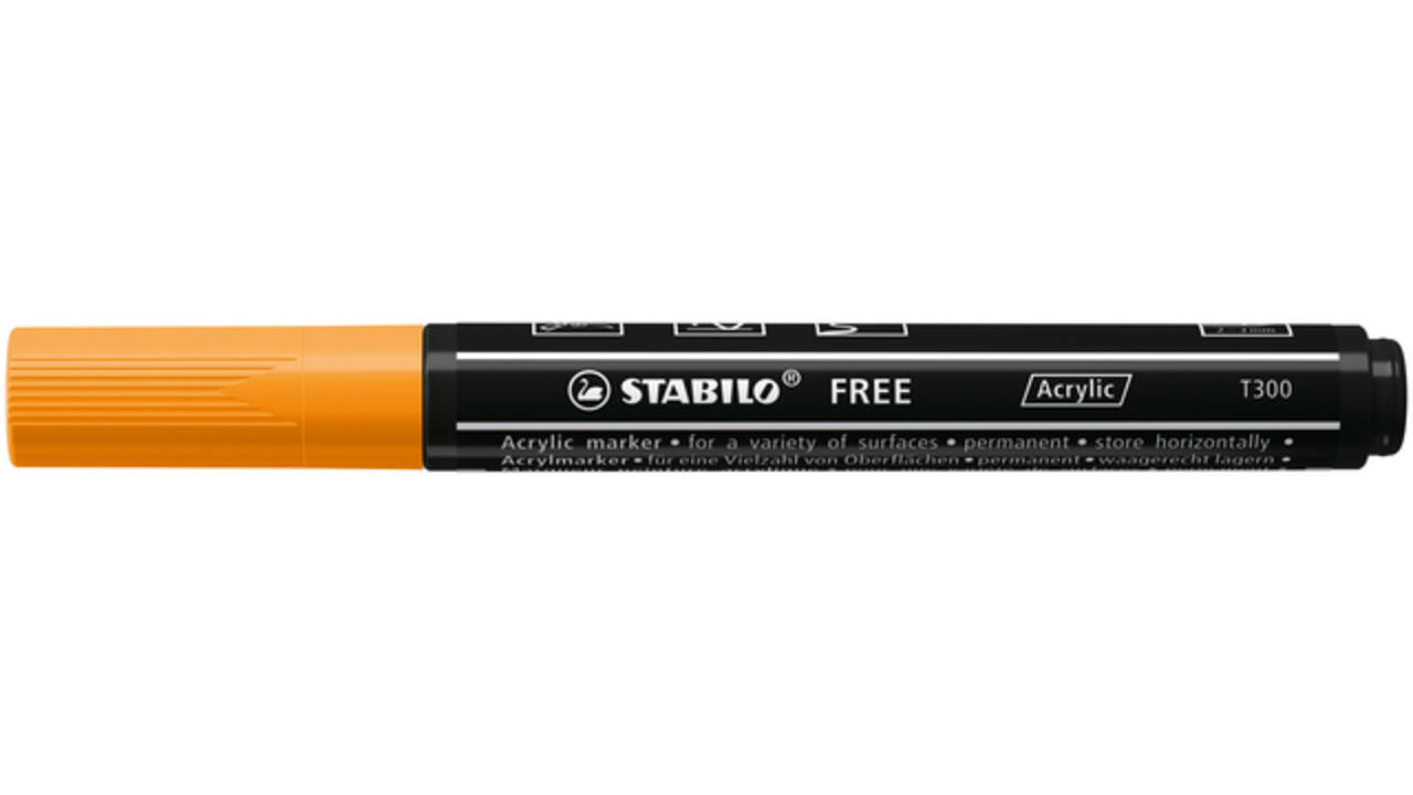 Acrylmarker STABILO Free Acrylic T300 oranje