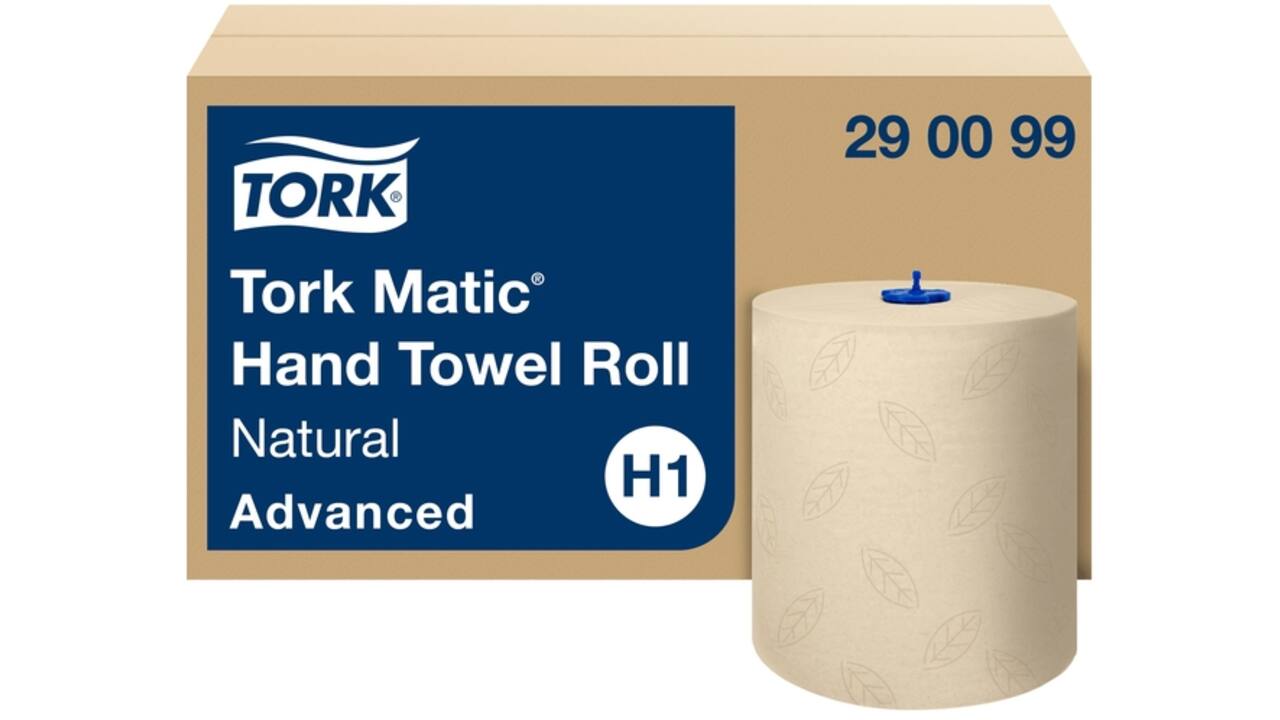 Handdoekrol Tork H1 Matic Advanced 2-laags 150m naturel 290099