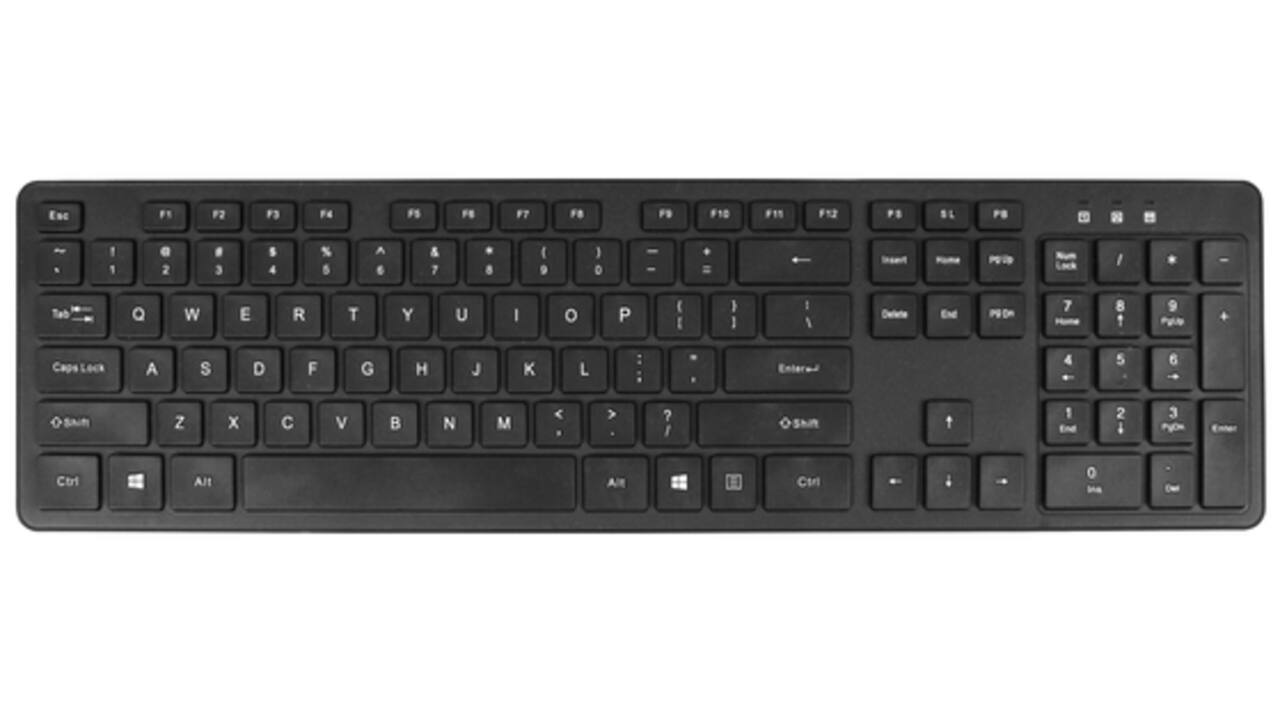 Toetsenbord Quantore Qwerty draadloos USB-A adapter zwart