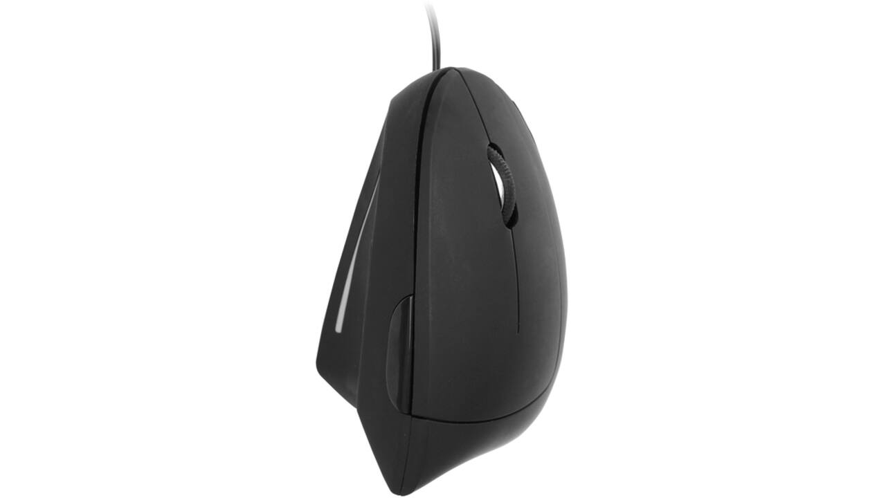 Muis Quantore ergonomisch bedraad USB-A zwart