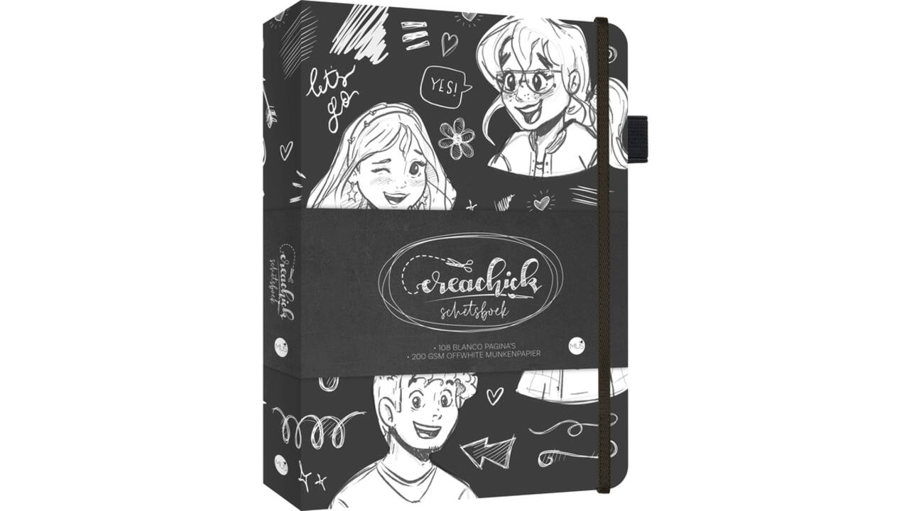 Schetsboek CreaChick Black
