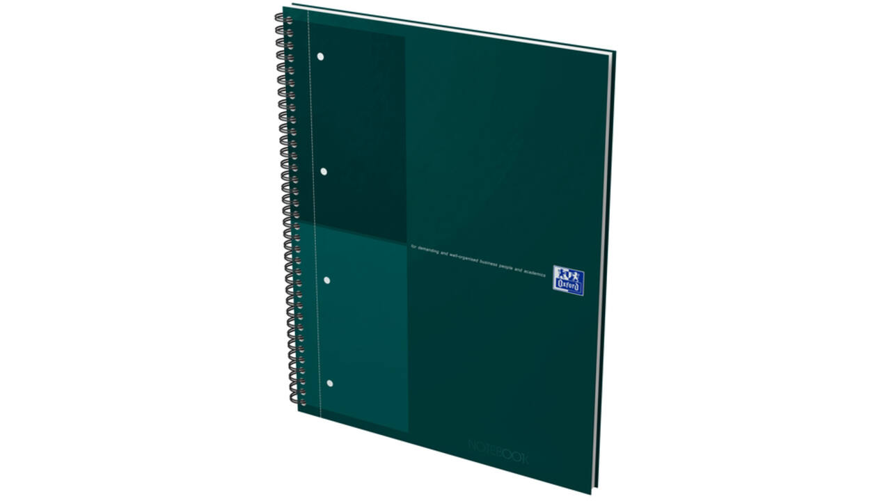 Spiraalblok Oxford International Notebook A4+ lijn groen