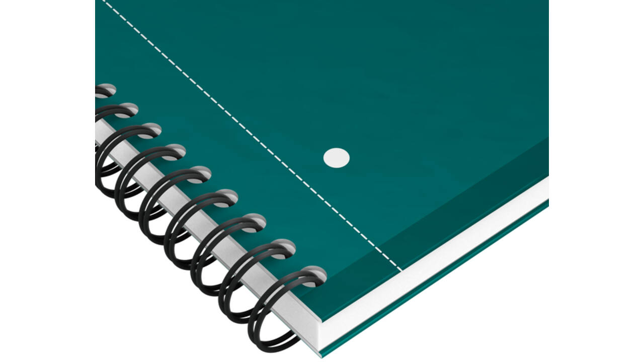 Spiraalblok Oxford International Notebook A4+ lijn groen