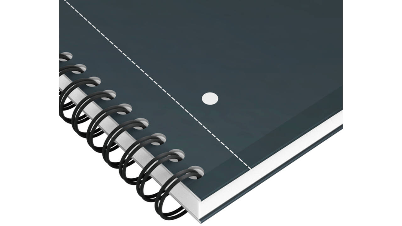 Spiraalblok Oxford International Notebook A4+ lijn zwart