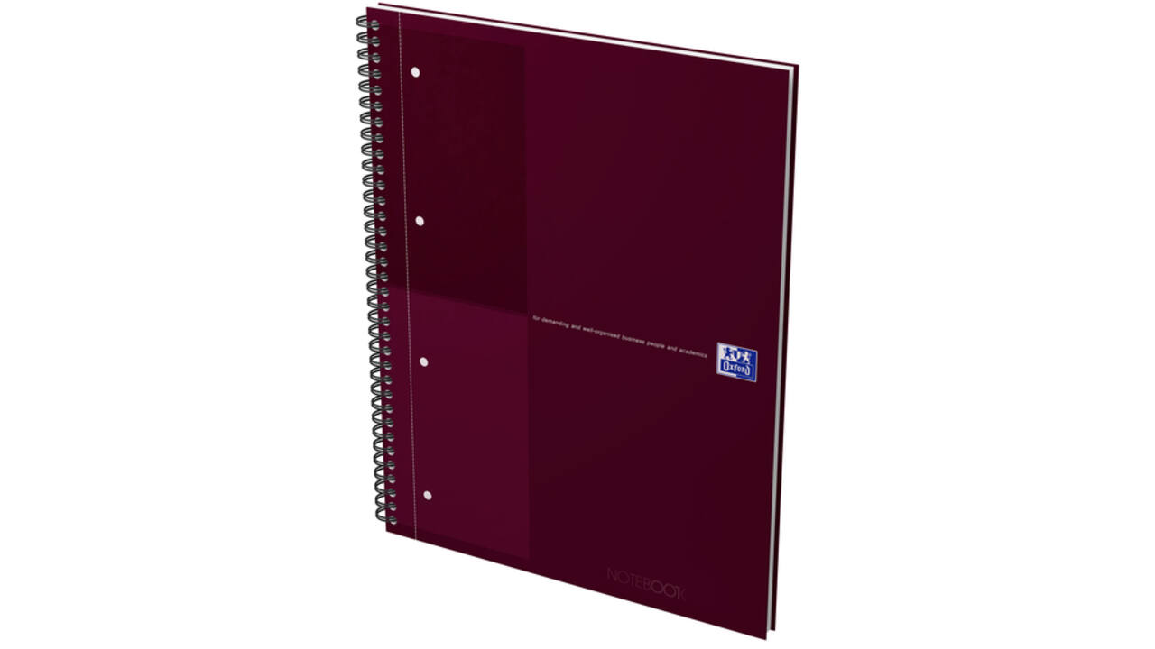 Spiraalblok Oxford International Notebook A4+ lijn rood