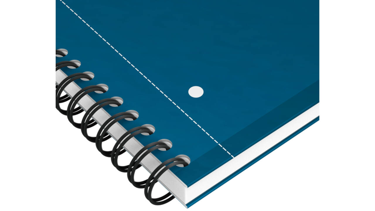 Spiraalblok Oxford International Notebook A4+ lijn petrol blauw