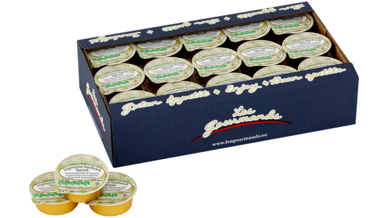 Sandwich spread Les Gourmands vega 45x25 gram cupjes