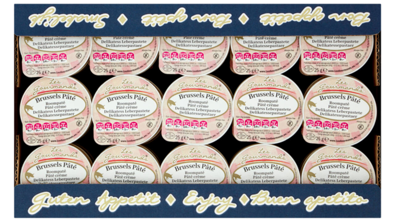 Roompaté Les Gourmands Brussels 45x25 gram cupjes
