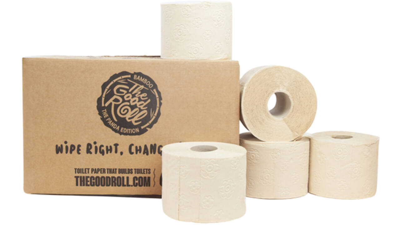 Toiletpapier The Good Roll The Panda Edition Naked bamboe 3-laags 27x250 vel naturel