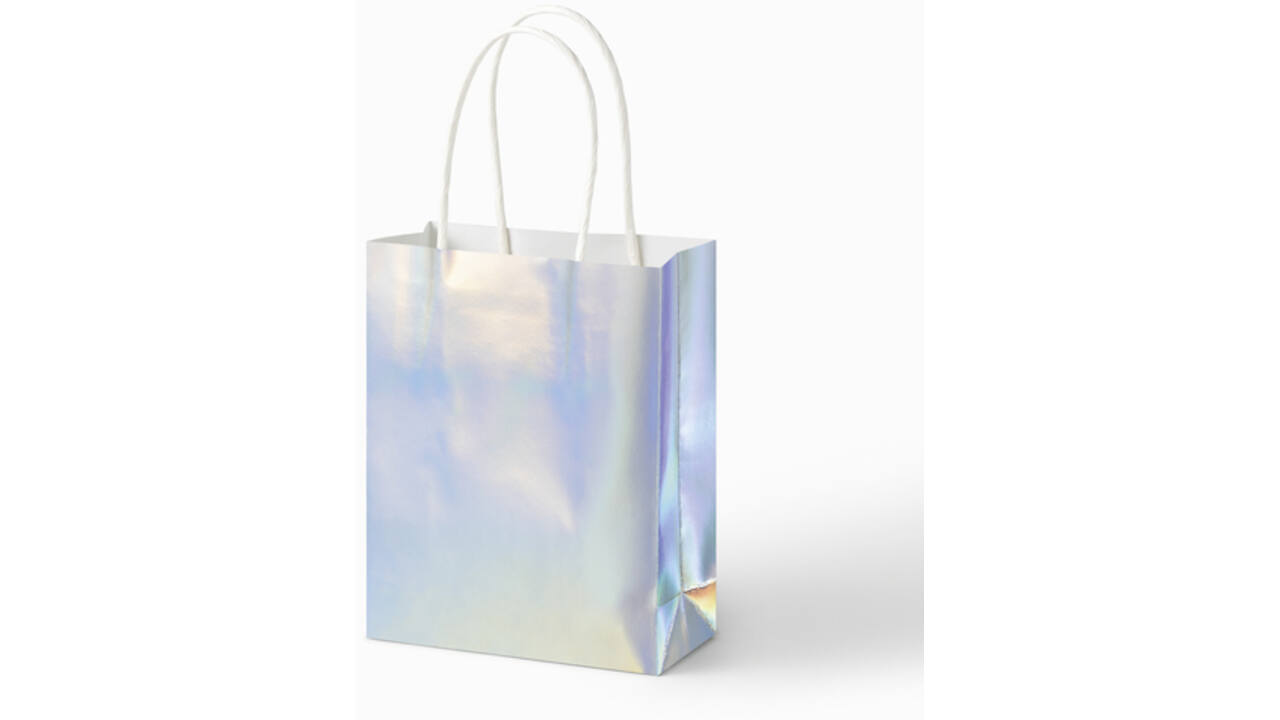 Cadeautas Folia iriserend kraft 12x15x5.5cm 10 stuks