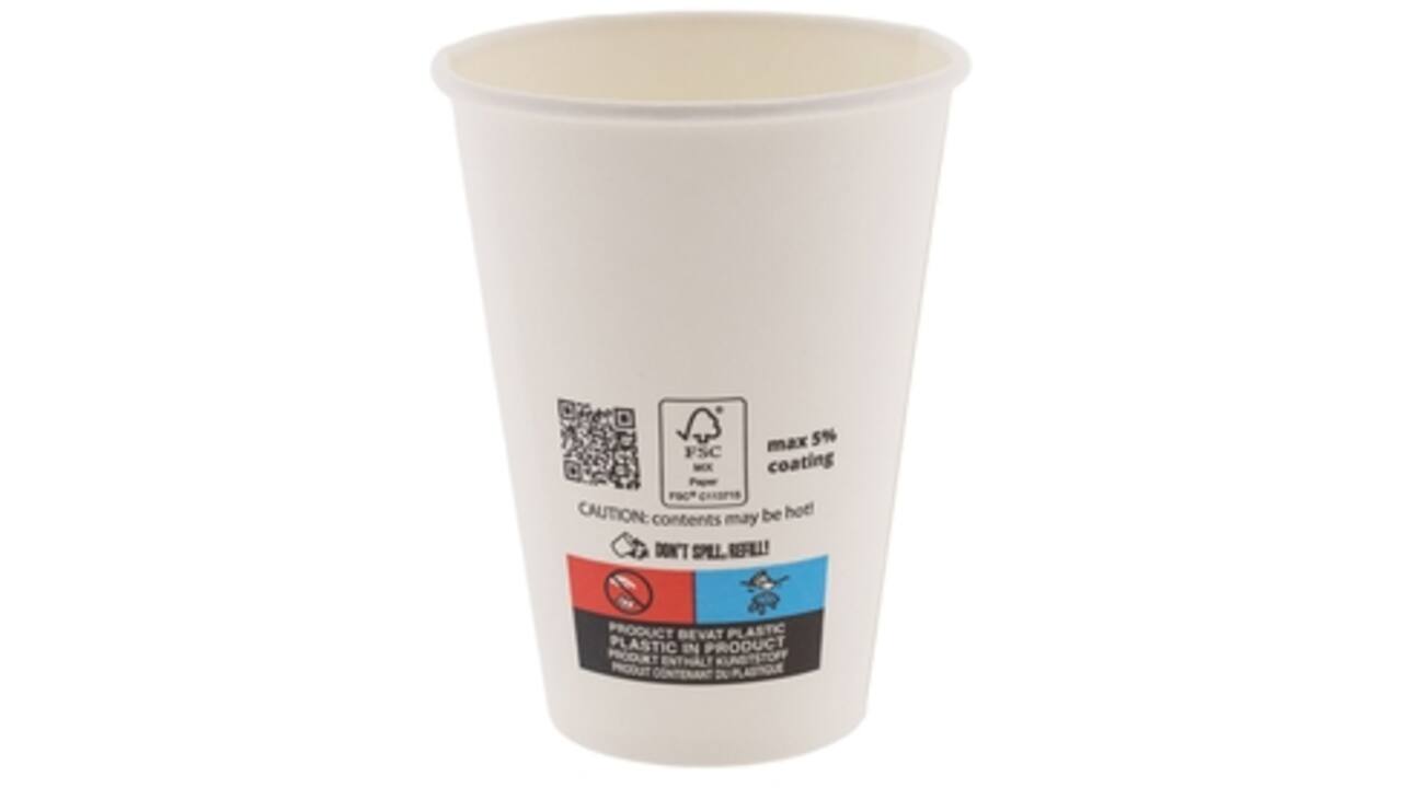 Beker 5% IEZZY 180ml karton 100 stuks wit