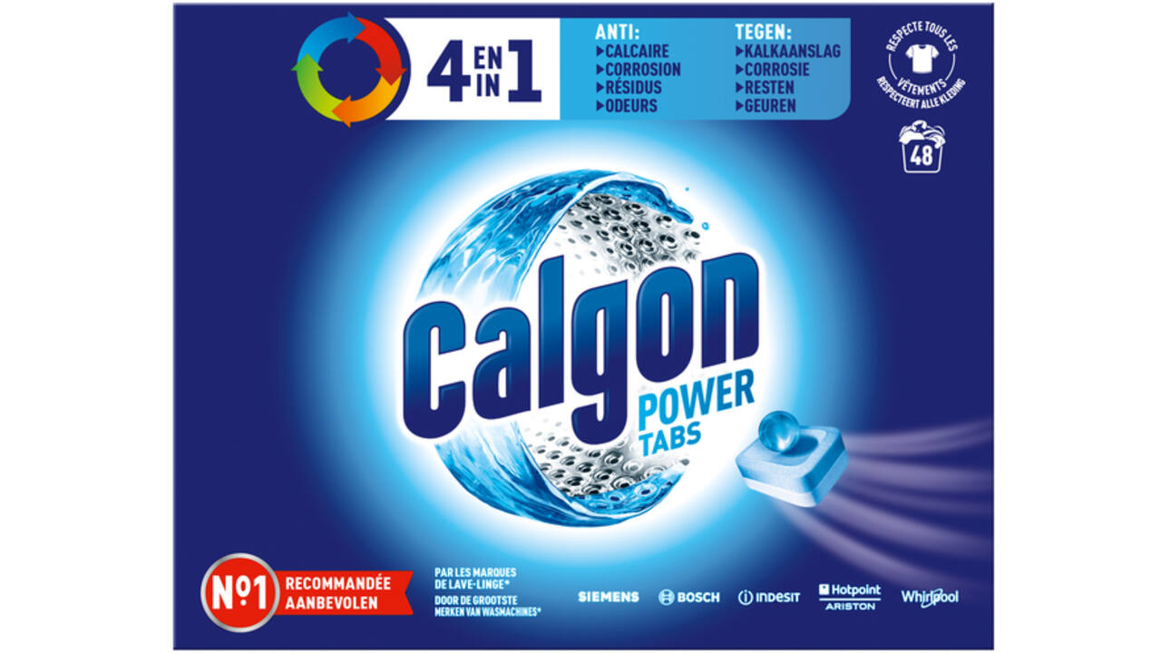 Wasmachine reinigingstabletten Calgon 4in1 48 tabs