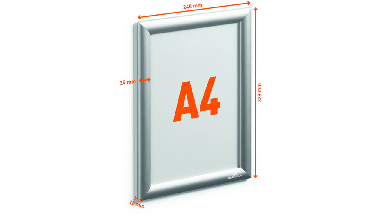 Kliklijst Durable A4 aluminium
