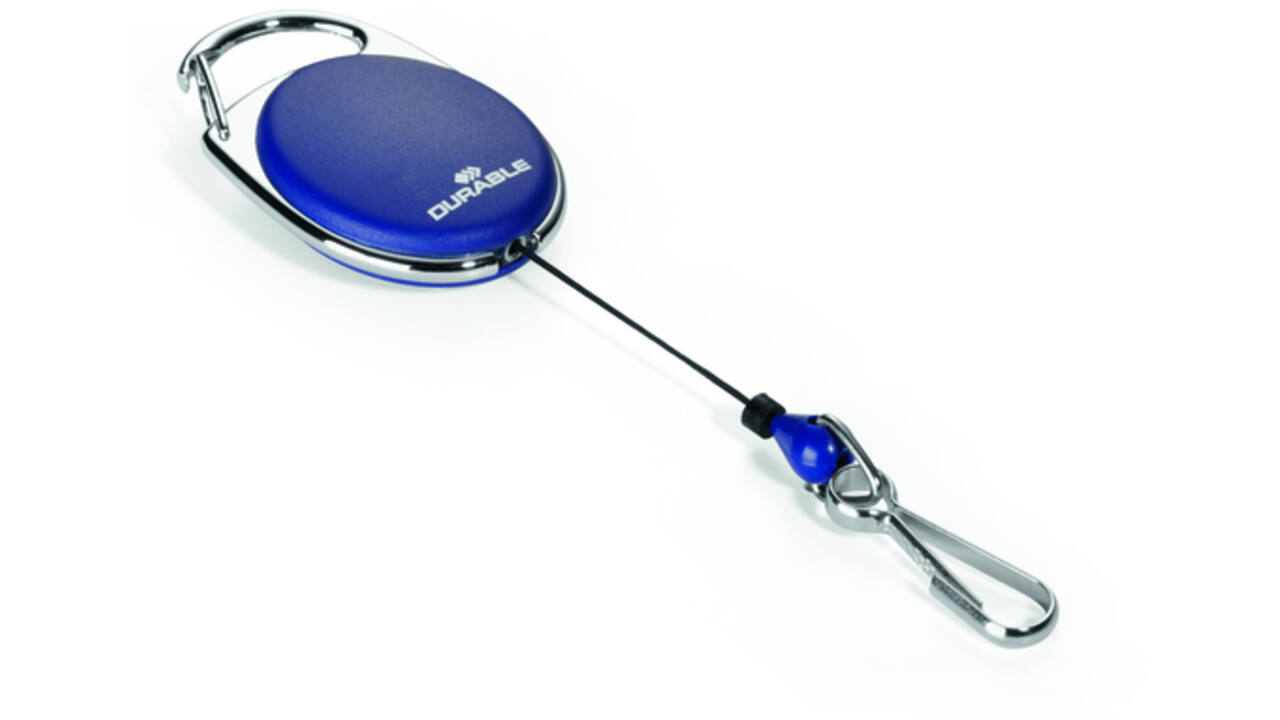 Afrolmechanisme Durable Style met karabijnhaak blauw