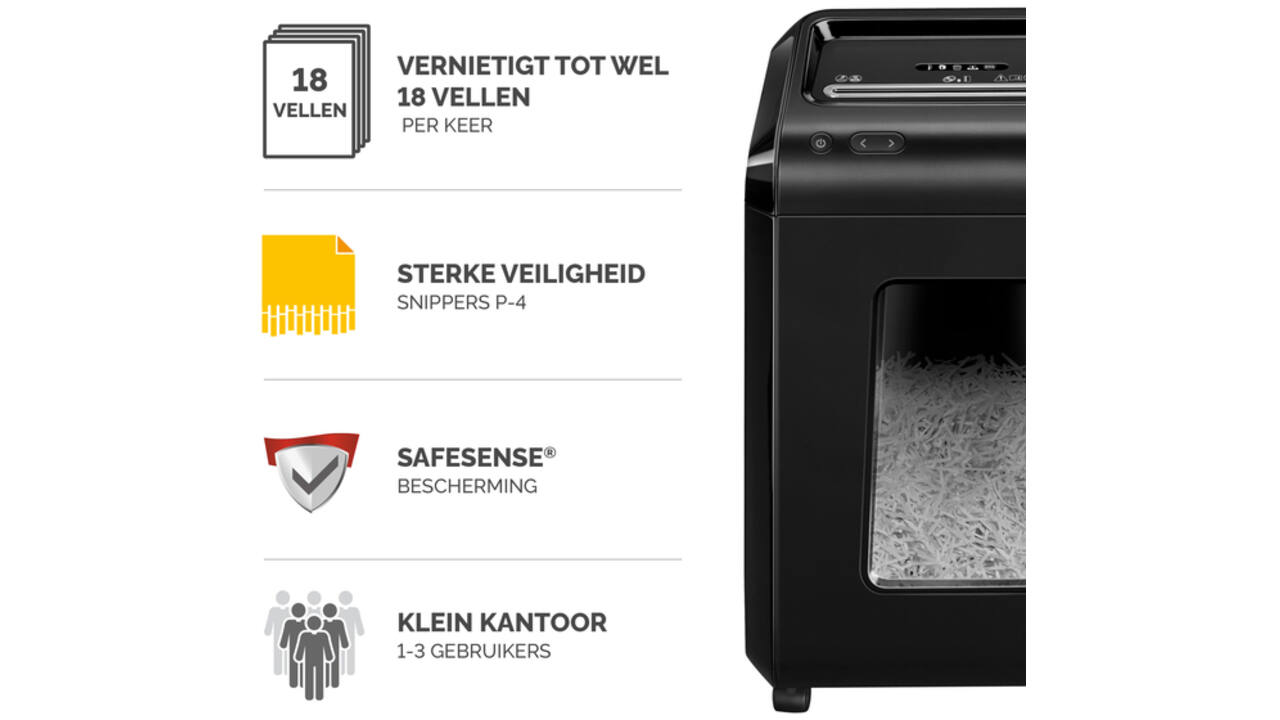 Papiervernietiger Fellowes Powershred 92CS snippers 4x38mm