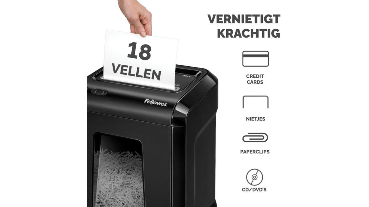 Papiervernietiger Fellowes Powershred 92CS snippers 4x38mm