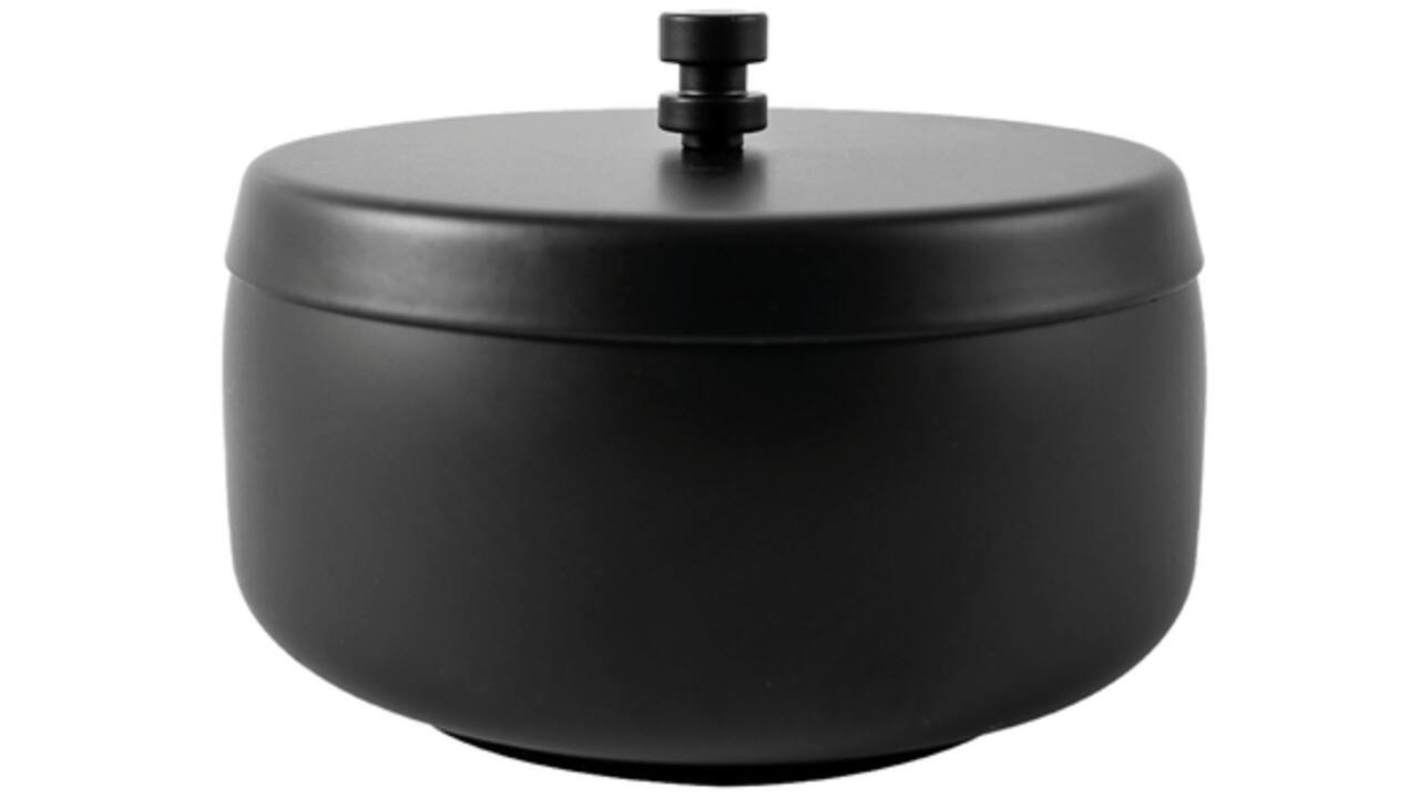 Asbak BRASQ tafelmodel 1 liter met deksel AT700 zwart
