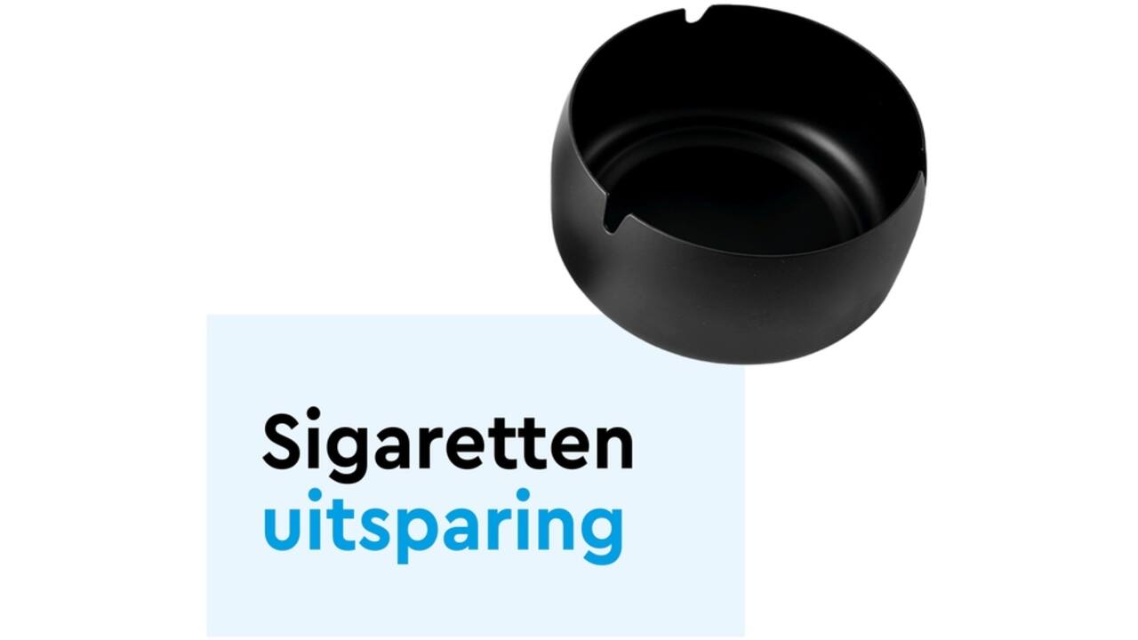 Asbak BRASQ tafelmodel 1 liter met deksel AT700 zwart