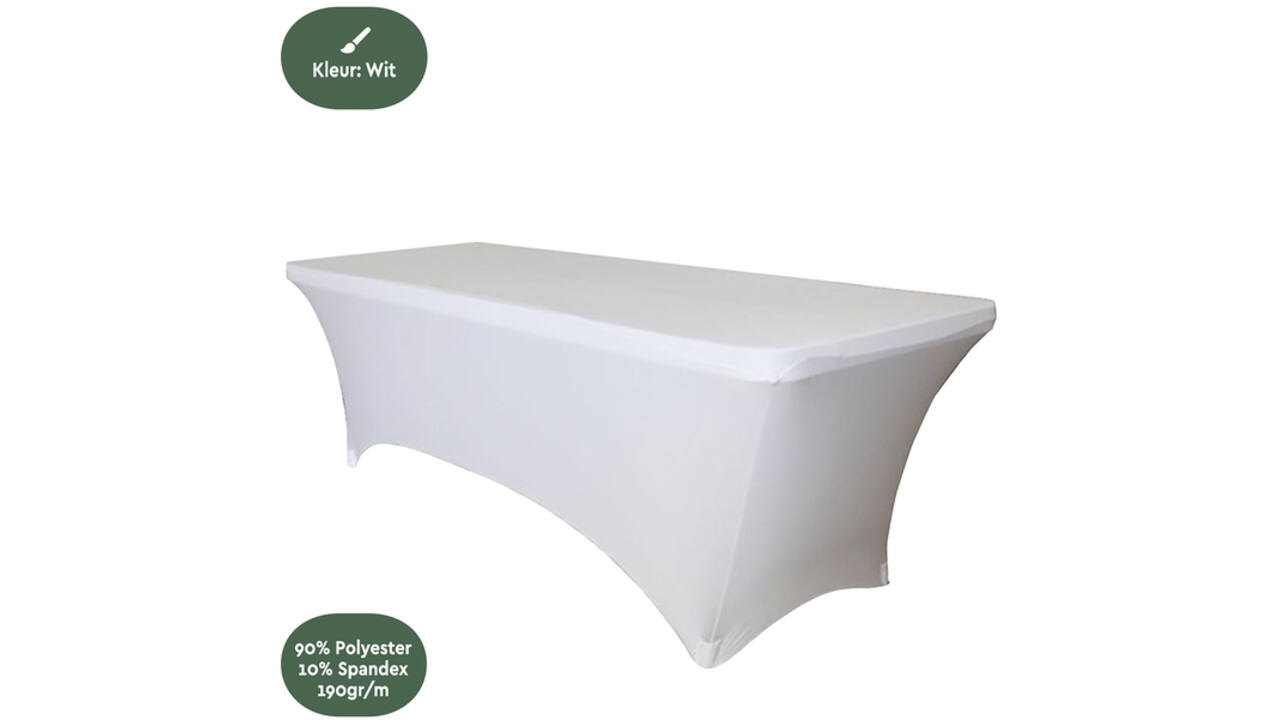 Tafelrok BRASQ 183x76x74cm wit