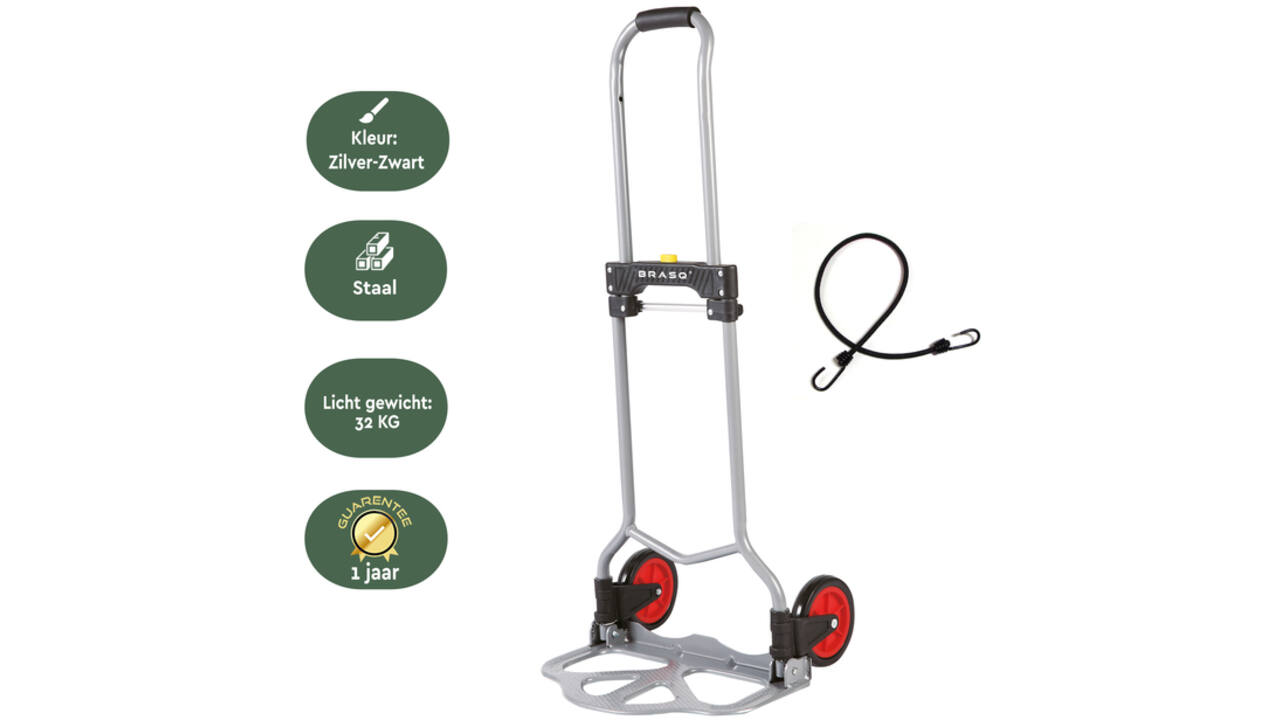 Steekwagen BRASQ Inklapbaar HT60 incl. bagagespin 60Kg