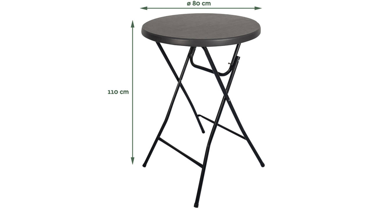 Statafel BRASQ 80cm BT100 zwart
