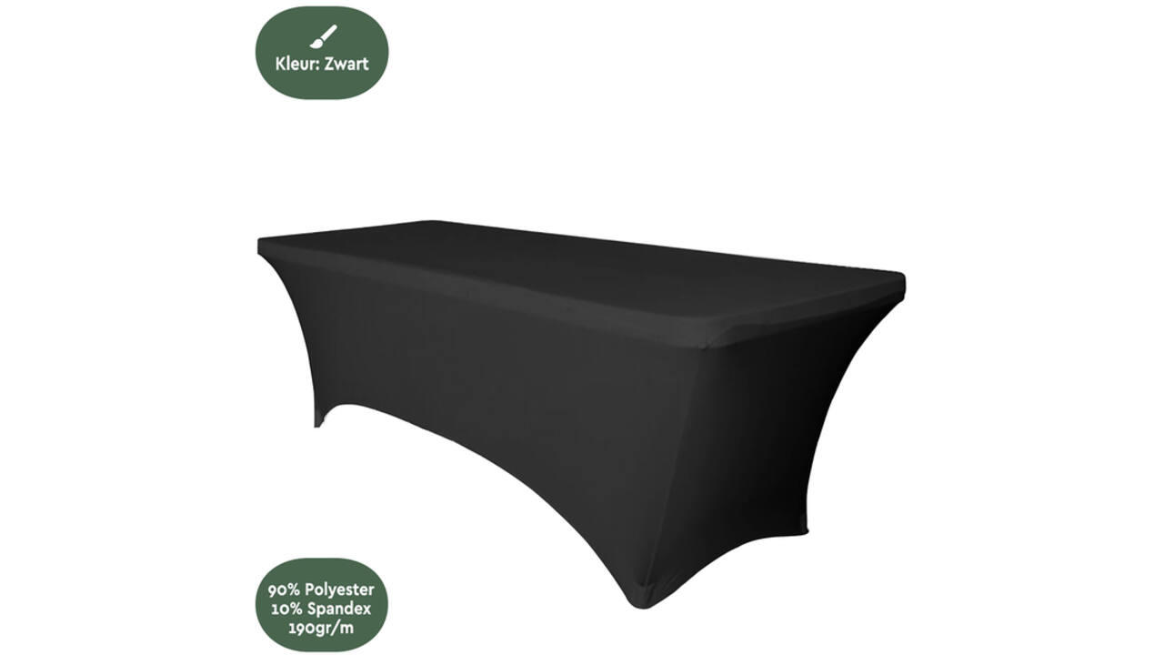 Tafelrok BRASQ 183x76x74cm zwart