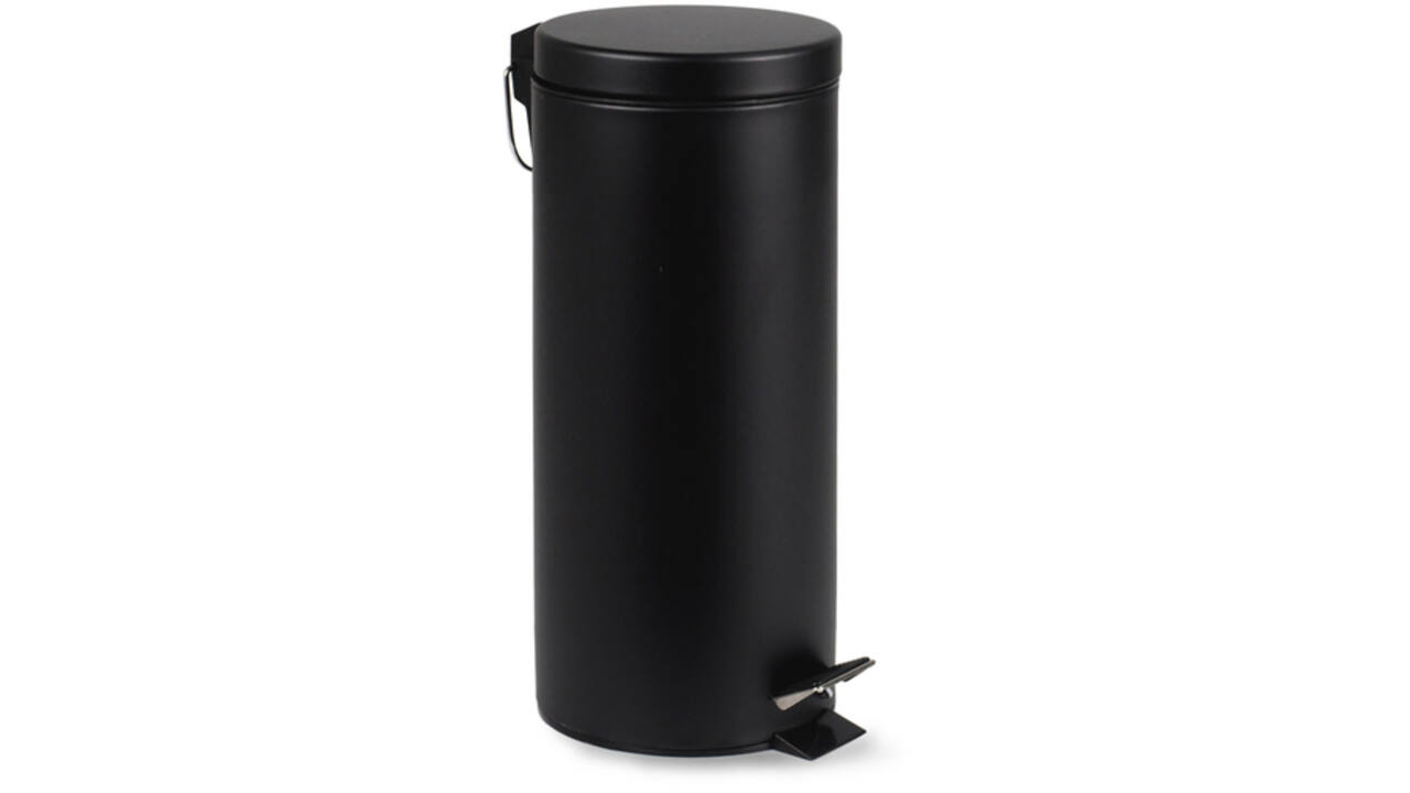 Pedaalemmer BRASQ 30 liter zwart