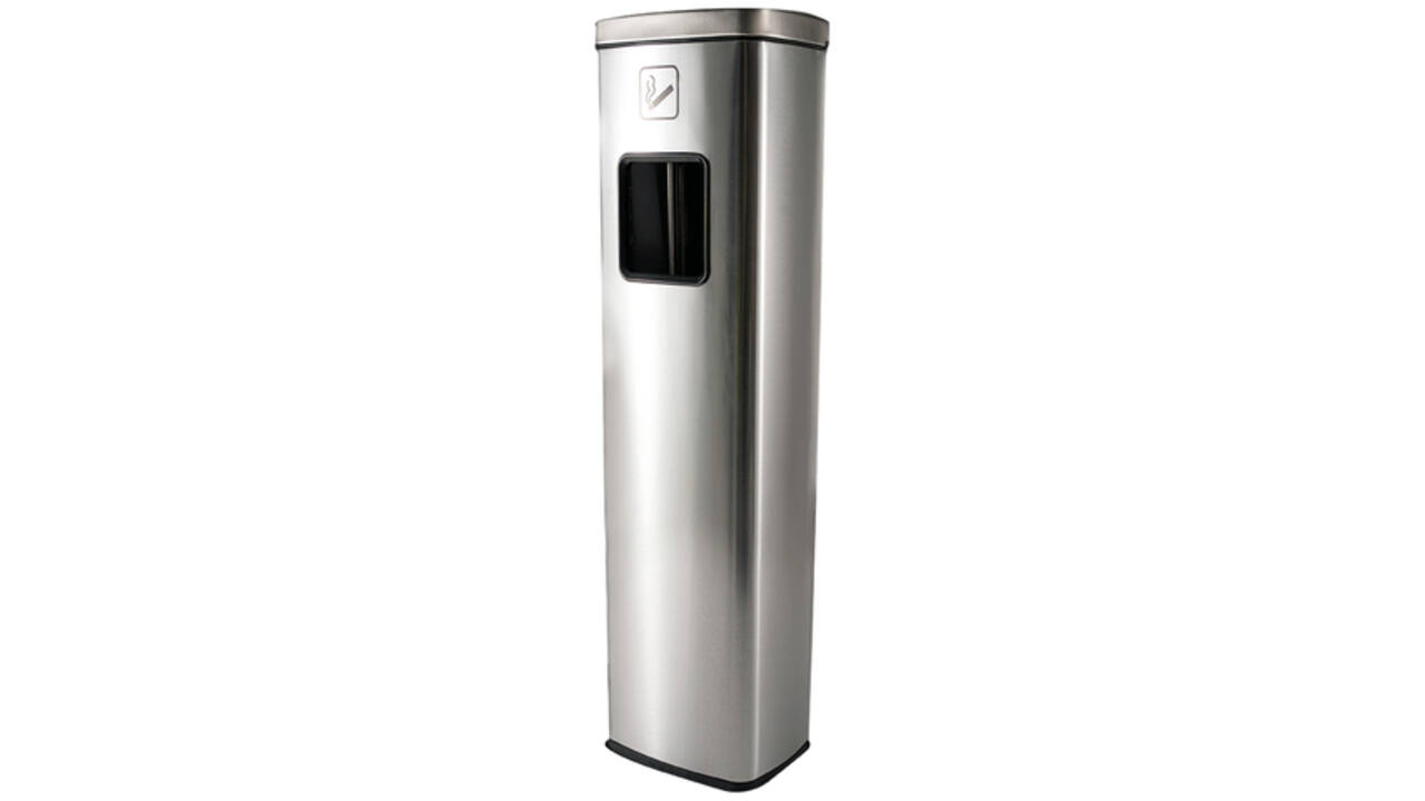 Afvalbak met asbak BRASQ 20 liter AT400 rvs