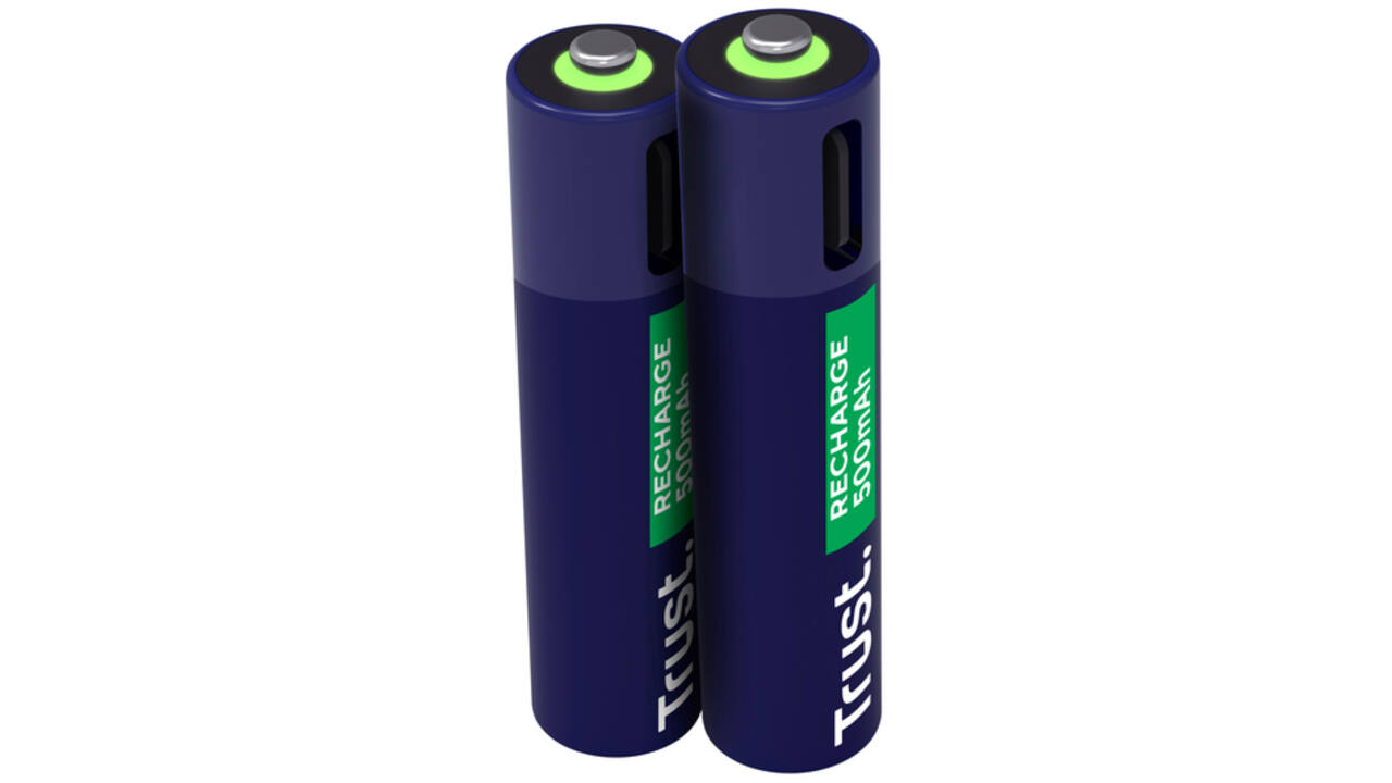 Batterij Trust USB-C oplaadbaar AAA 2 stuks