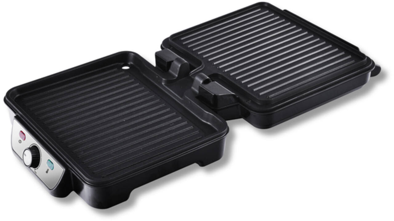 Contactgrill Inventum 1800 Watt zwart/RVS