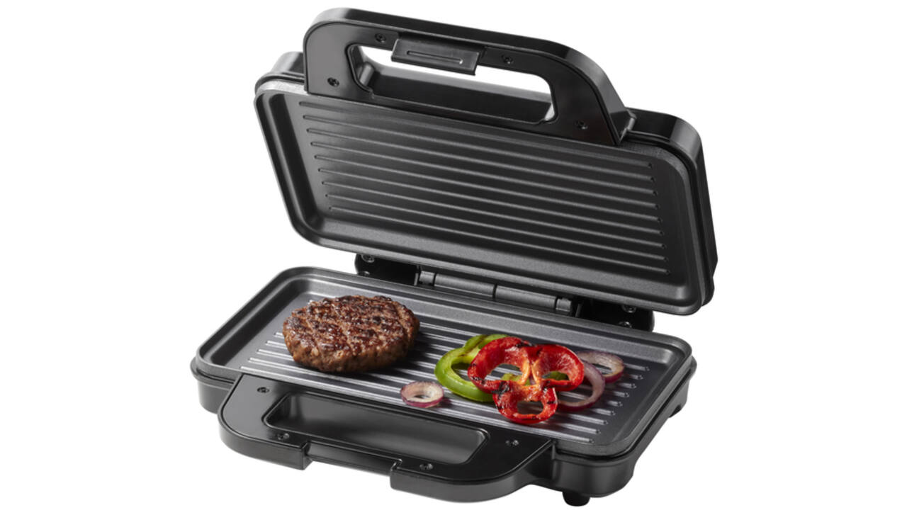 Panini grill Tomado zwart/RVS