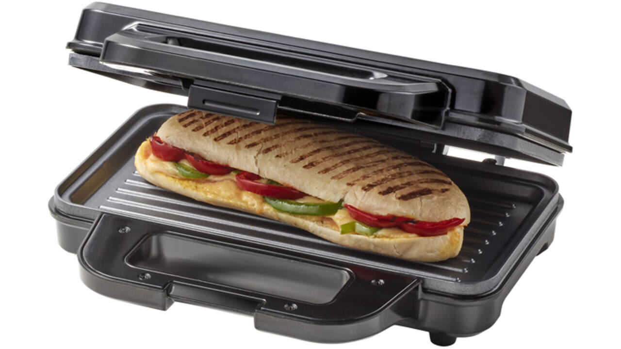 Panini grill Tomado zwart/RVS
