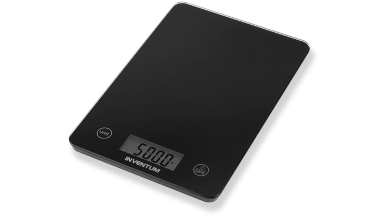 Keukenweegschaal Inventum tot 5 kilogram zwart