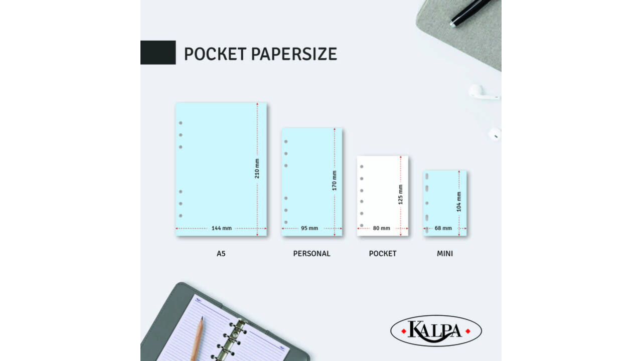 Organizer Kalpa Pocket inclusief agenda 2025-2026 7dagen/2pagina's keta bruin