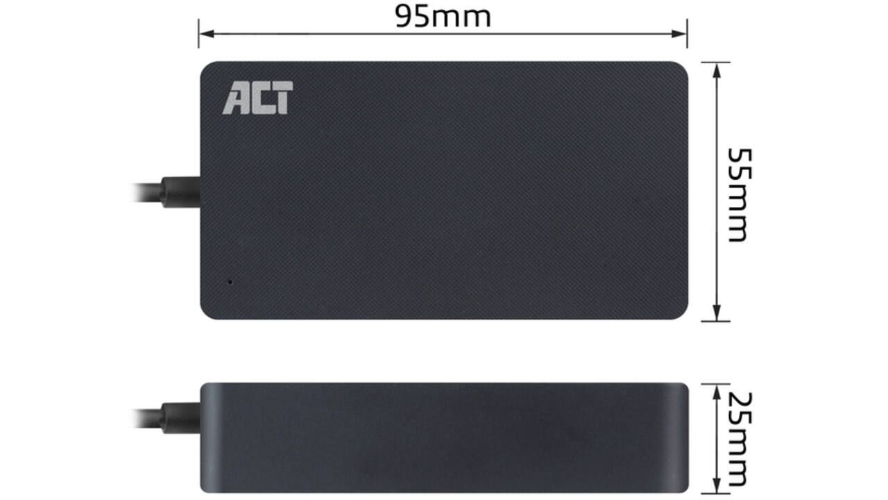Laptop Oplader ACT Compact universeel 65W