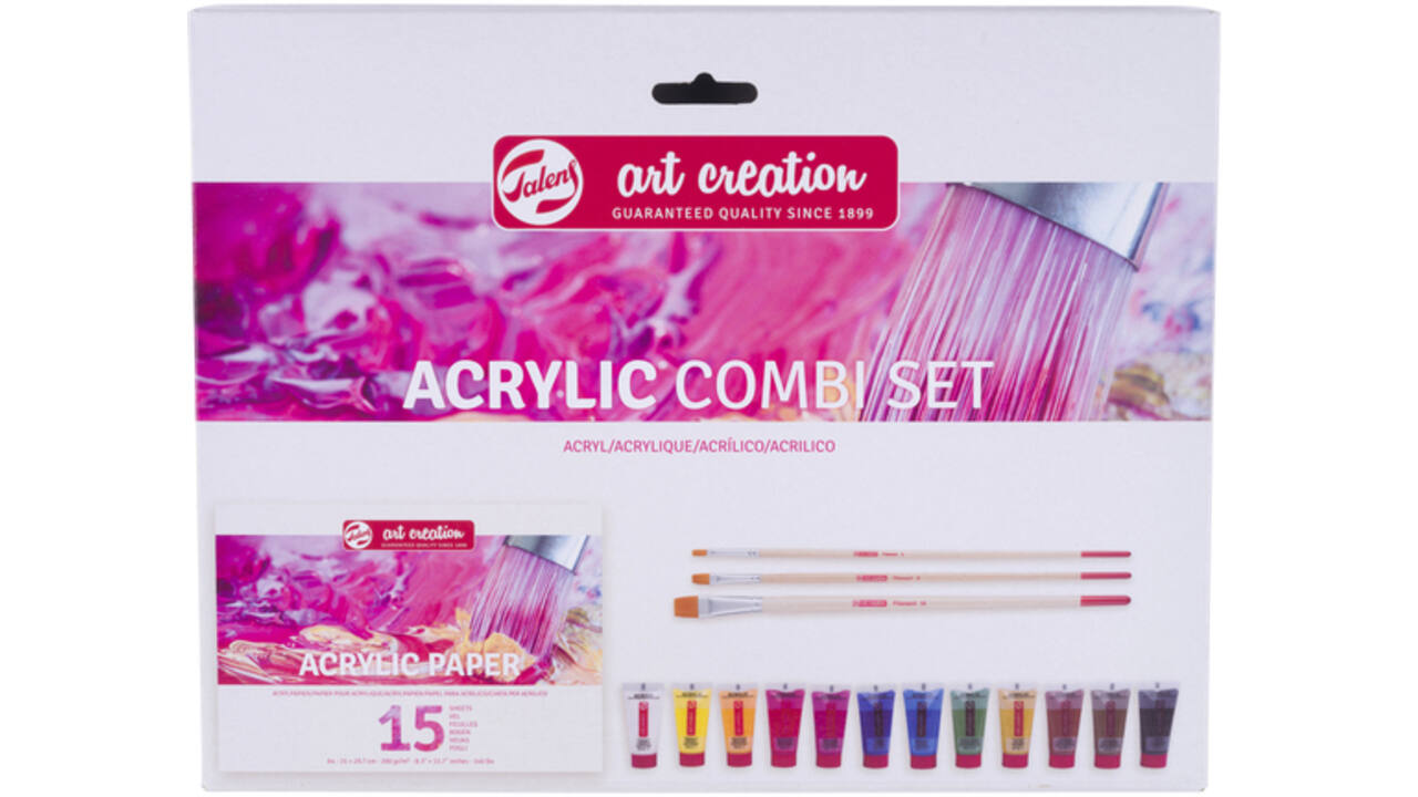 Schilderset Talens Art Creation acrylverf à 16-delig roze