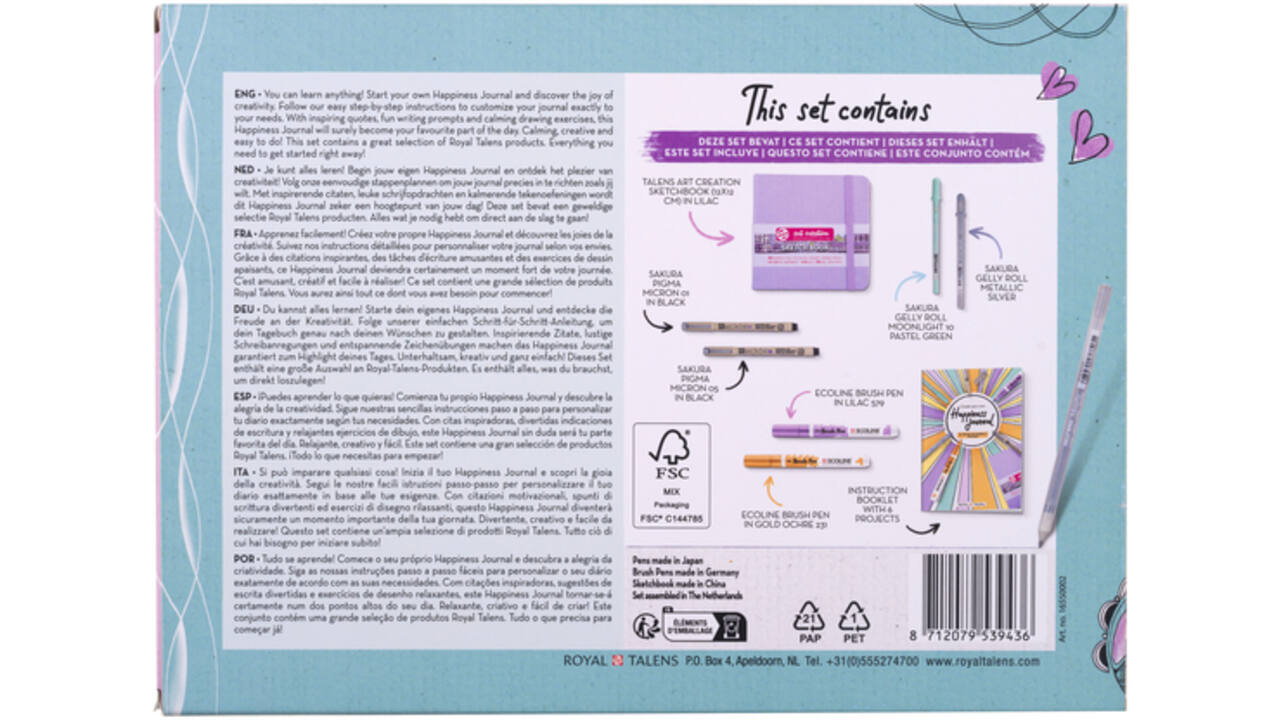 Happiness Journal Set Royal Talens 8-delig